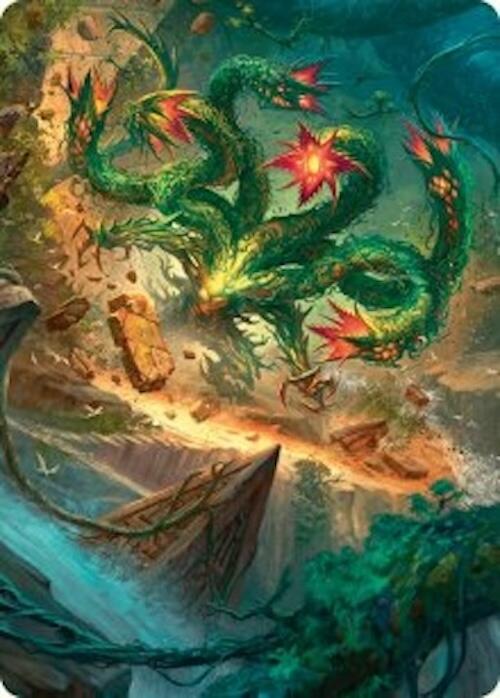 Mossborn Hydra Art Card (42/54) [Foundations Art Series] | Cards and Coasters CA