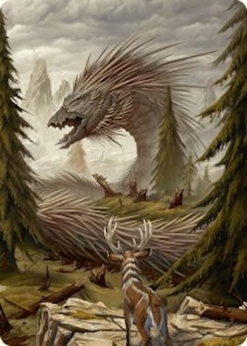 Quilled Greatwurm Art Card (44/54) [Foundations Art Series] | Cards and Coasters CA