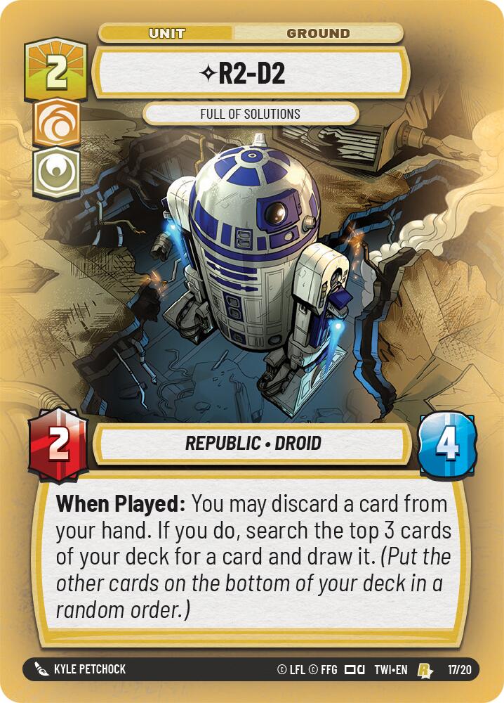 R2-D2 - Full of Solutions (193/257) [Twilight of the Republic: Weekly Play] | Cards and Coasters CA