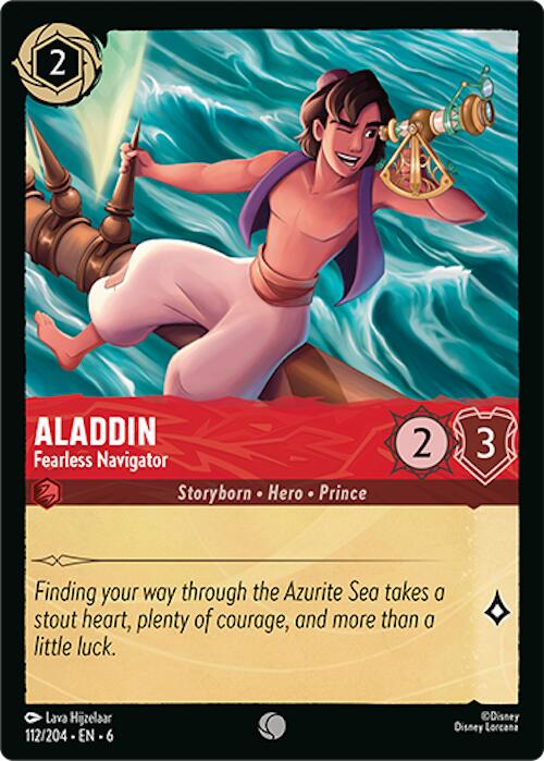 Aladdin - Fearless Navigator (112/204) [Azurite Sea] | Cards and Coasters CA