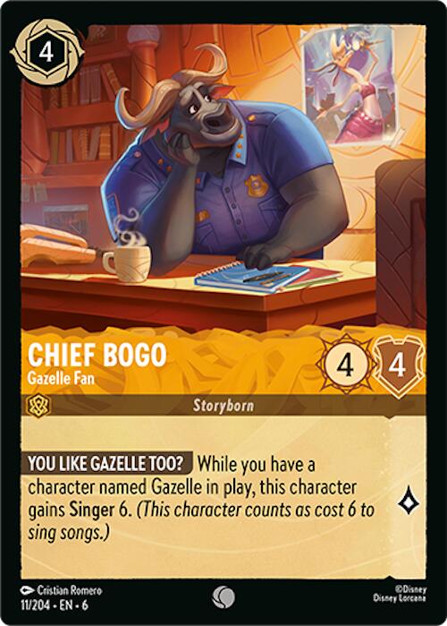 Chief Bogo - Gazelle Fan (11/204) [Azurite Sea] | Cards and Coasters CA