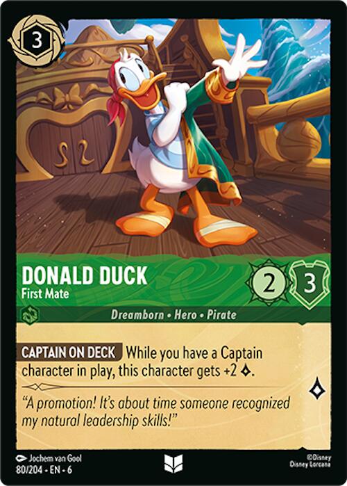 Donald Duck - First Mate (80/204) [Azurite Sea] | Cards and Coasters CA