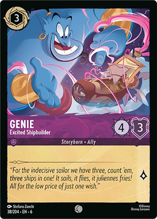 Genie - Excited Shipbuilder (38/204) [Azurite Sea] | Cards and Coasters CA