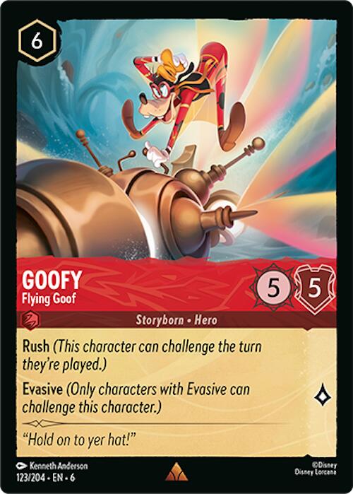 Goofy - Flying Goof (123/204) [Azurite Sea] | Cards and Coasters CA