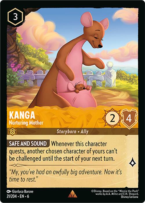 Kanga - Nurturing Mother (21/204) [Azurite Sea] | Cards and Coasters CA