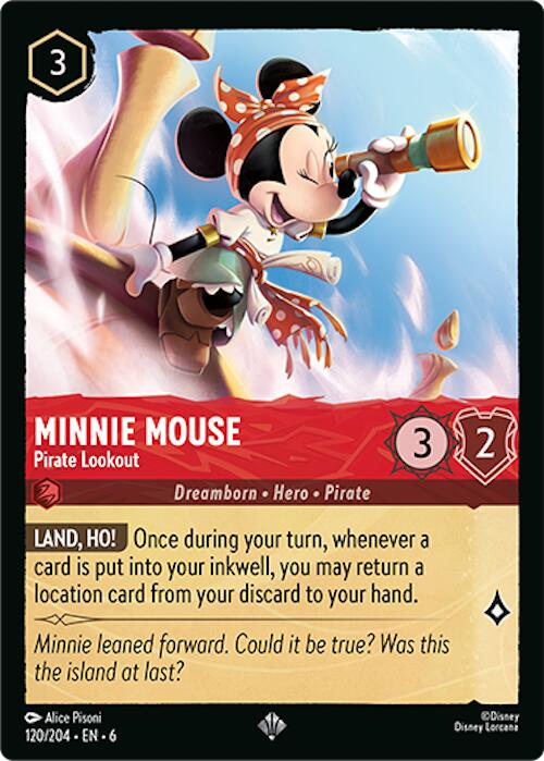 Minnie Mouse - Pirate Lookout (120/204) [Azurite Sea] | Cards and Coasters CA