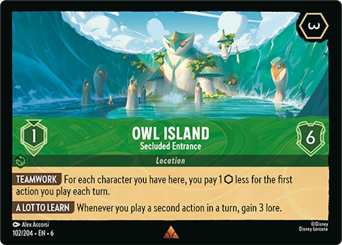 Owl Island - Secluded Entrance (102/204) [Azurite Sea] | Cards and Coasters CA