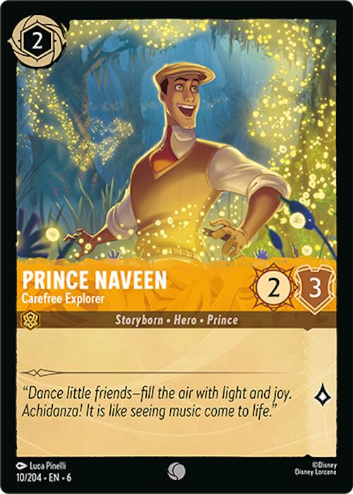 Prince Naveen - Carefree Explorer (10/204) [Azurite Sea] | Cards and Coasters CA