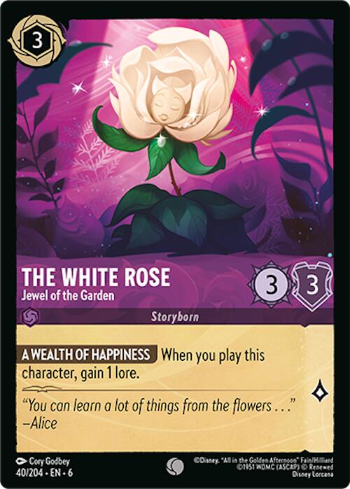 The White Rose - Jewel of the Garden (40/204) [Azurite Sea] | Cards and Coasters CA