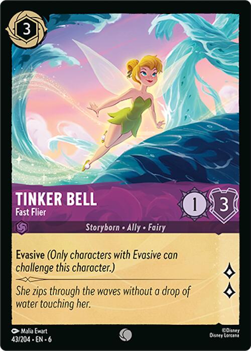 Tinker Bell - Fast Flier (43/204) [Azurite Sea] | Cards and Coasters CA