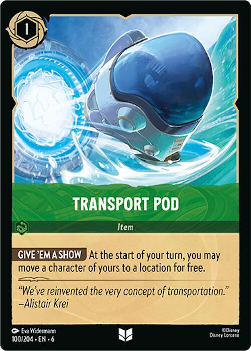 Transport Pod (100/204) [Azurite Sea] | Cards and Coasters CA