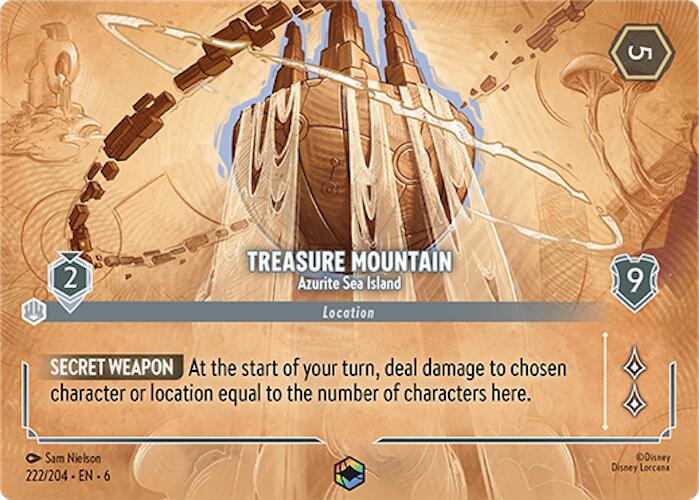 Treasure Mountain - Azurite Sea Island (Enchanted) (222/204) [Azurite Sea] | Cards and Coasters CA