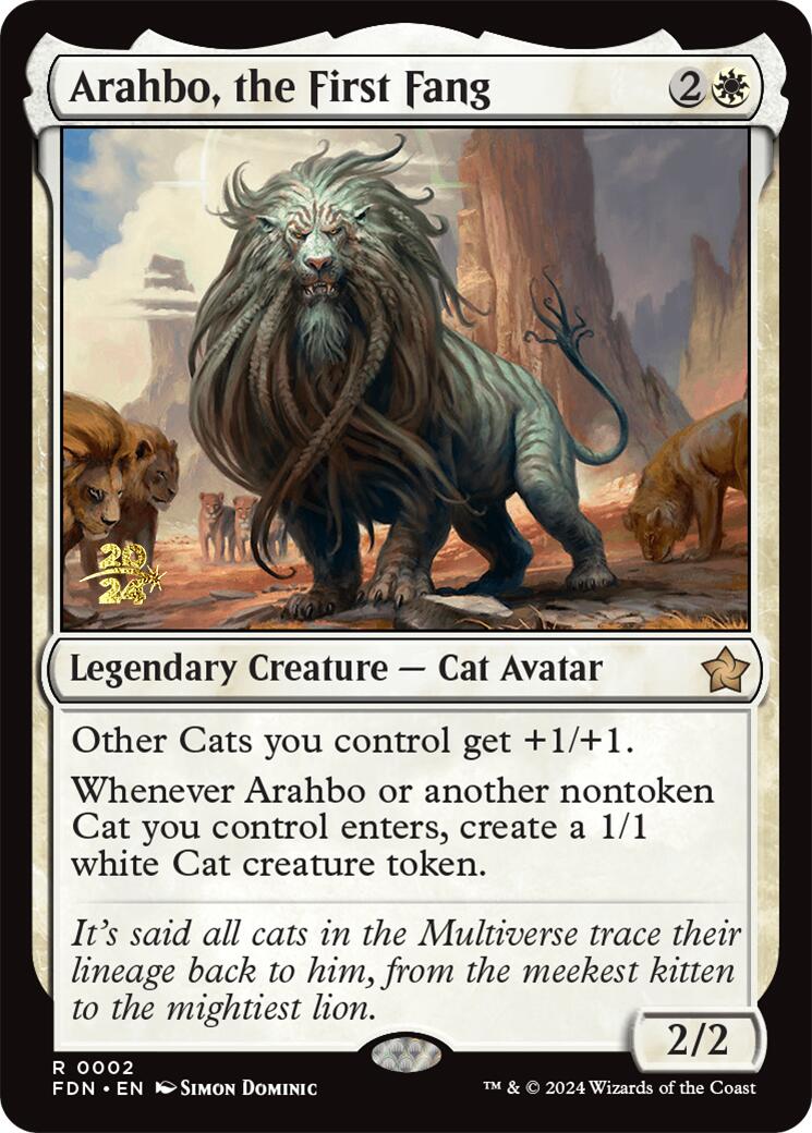 Arahbo, the First Fang [Foundations Prerelease Promos] | Cards and Coasters CA