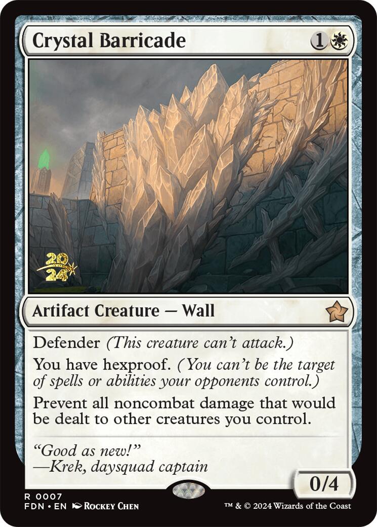 Crystal Barricade [Foundations Prerelease Promos] | Cards and Coasters CA