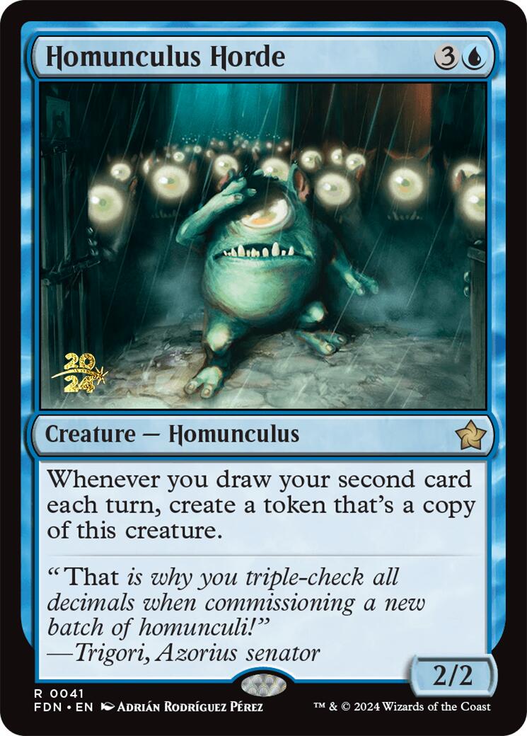 Homunculus Horde [Foundations Prerelease Promos] | Cards and Coasters CA