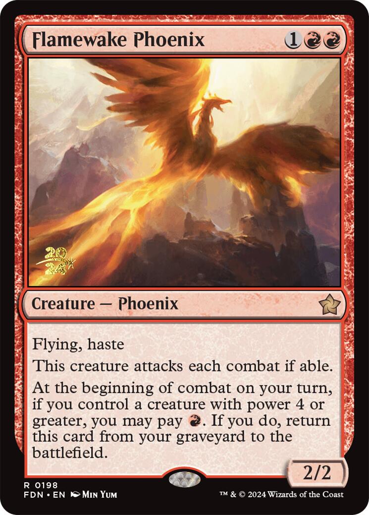 Flamewake Phoenix [Foundations Prerelease Promos] | Cards and Coasters CA