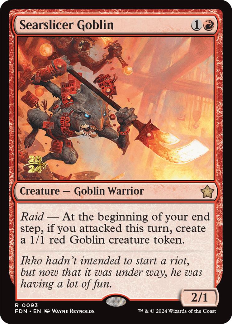 Searslicer Goblin [Foundations Prerelease Promos] | Cards and Coasters CA