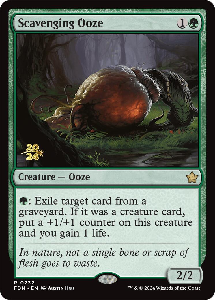 Scavenging Ooze [Foundations Prerelease Promos] | Cards and Coasters CA