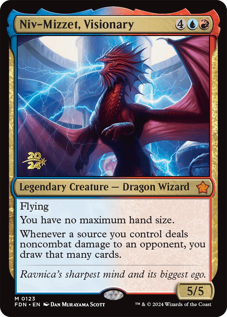 Niv-Mizzet, Visionary [Foundations Prerelease Promos] | Cards and Coasters CA