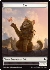 Spirit // Cat (0001) Doubled-Sided Token [Foundations Tokens] | Cards and Coasters CA