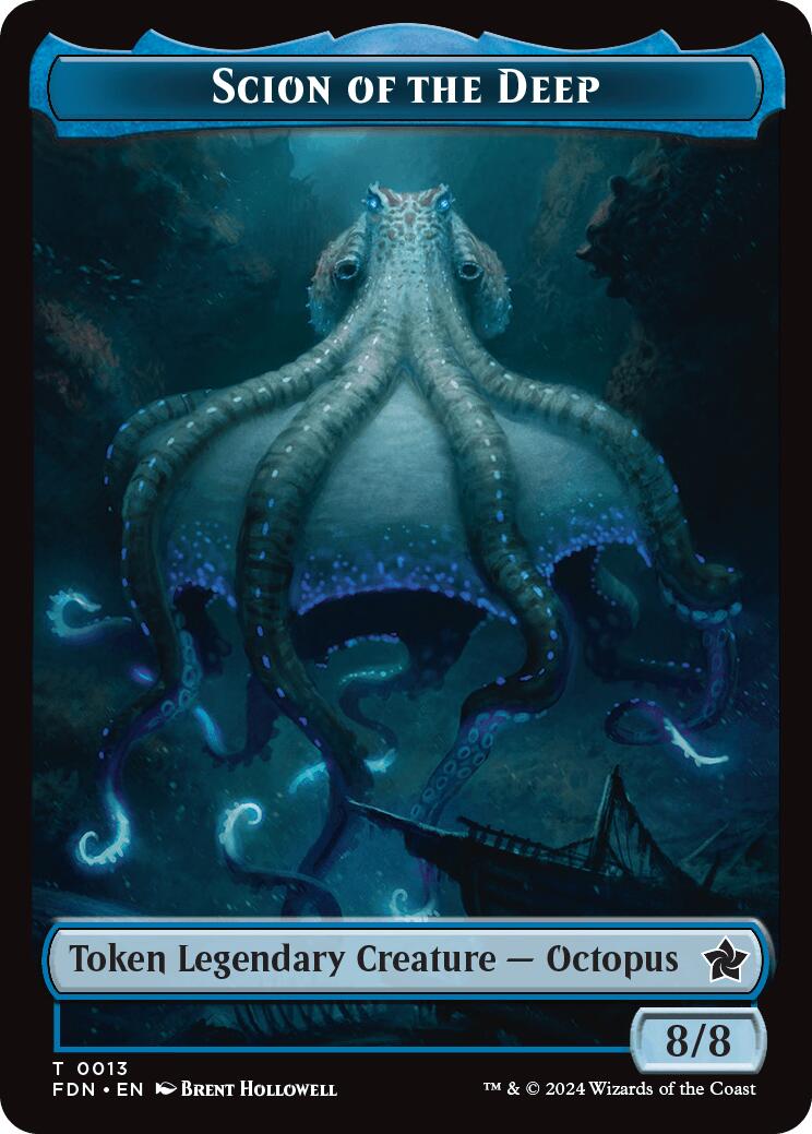 Scion of the Deep // Koma's Coil Doubled-Sided Token [Foundations Tokens] | Cards and Coasters CA