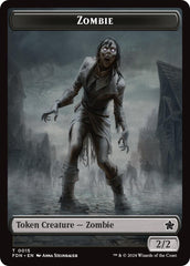 Goblin // Zombie Doubled-Sided Token [Foundations Tokens] | Cards and Coasters CA