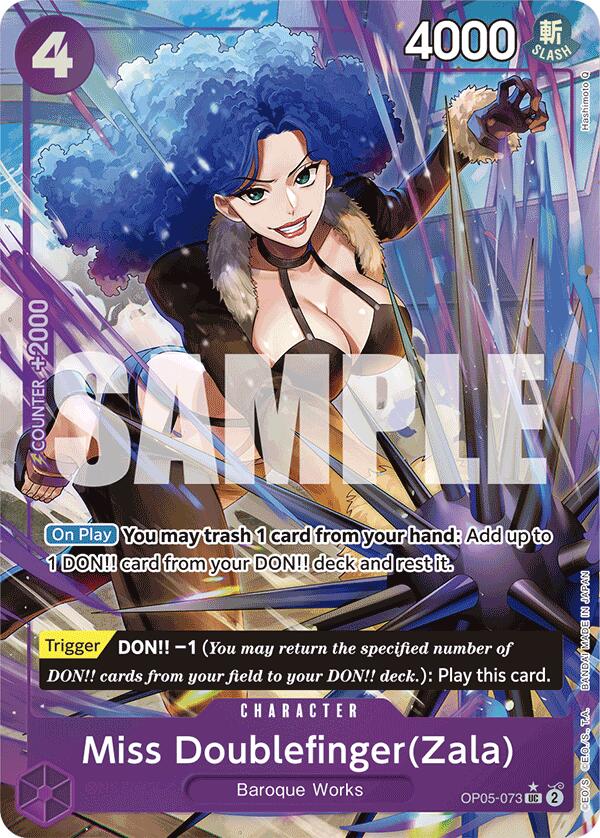 Miss Doublefinger(Zala) (Full Art) [Premium Booster -The Best-] | Cards and Coasters CA