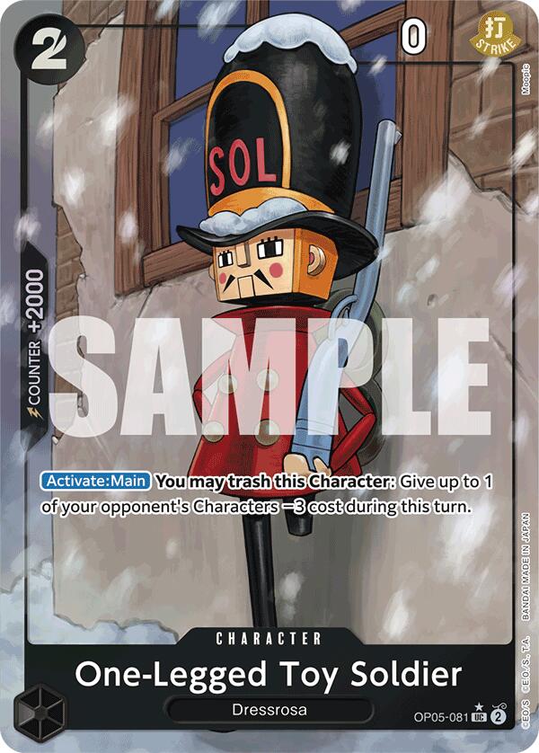 One-Legged Toy Soldier (Full Art) [Premium Booster -The Best-] | Cards and Coasters CA