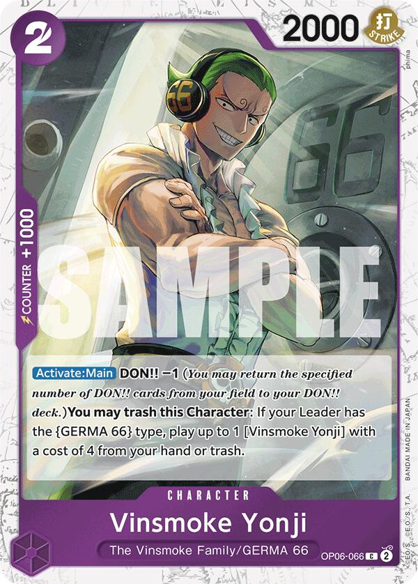 Vinsmoke Yonji (OP06-066) (Jolly Roger Foil) [Premium Booster -The Best-] | Cards and Coasters CA