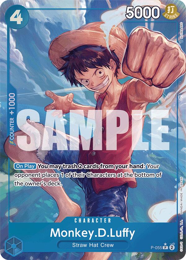 Monkey.D.Luffy (P-055) (Full Art) [Premium Booster -The Best-] | Cards and Coasters CA