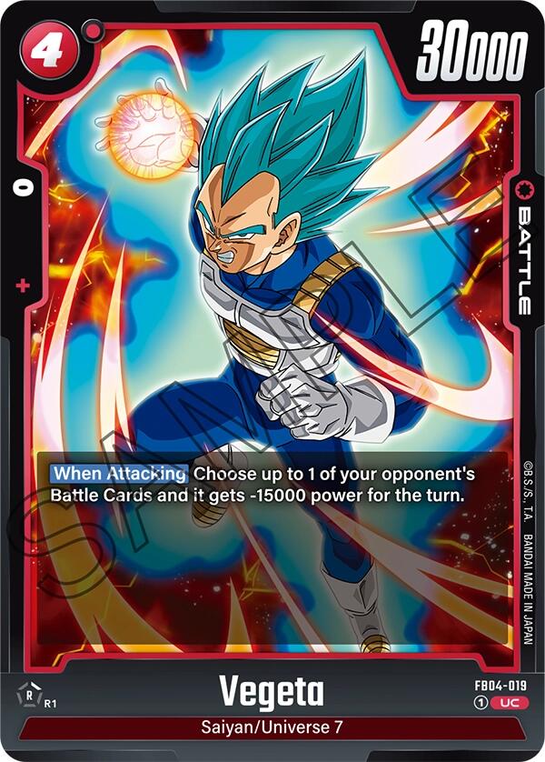Vegeta (FB04-019) [Ultra Limit] | Cards and Coasters CA