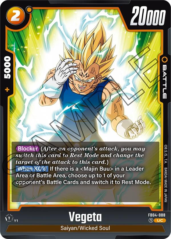 Vegeta (FB04-088) [Ultra Limit] | Cards and Coasters CA