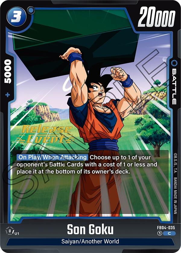 Son Goku (FB04-035) [Ultra Limit Release Event Cards] | Cards and Coasters CA
