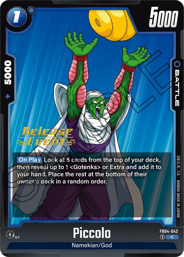 Piccolo (FB04-042) [Ultra Limit Release Event Cards] | Cards and Coasters CA