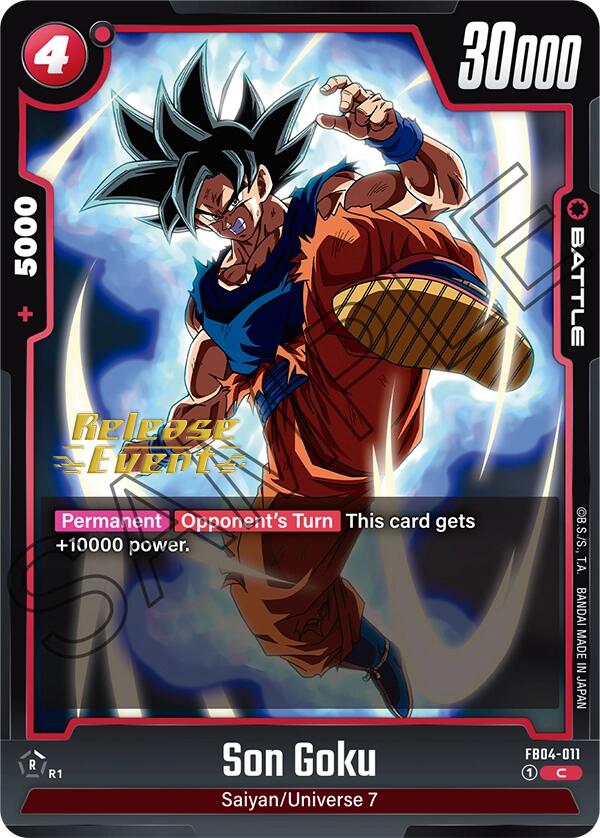 Son Goku (FB04-011) [Ultra Limit Release Event Cards] | Cards and Coasters CA