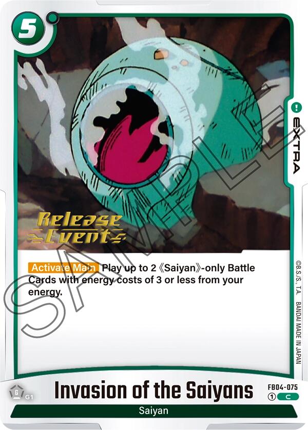 Invasion of the Saiyans [Ultra Limit Release Event Cards] | Cards and Coasters CA