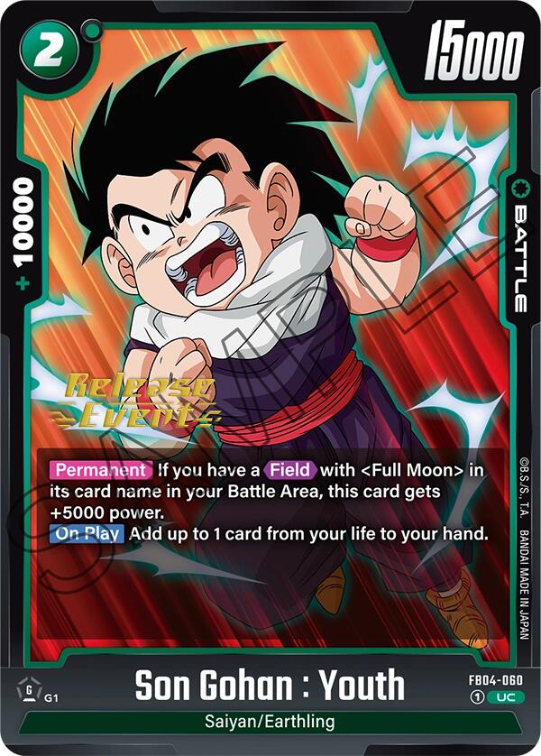 Son Gohan : Youth [Ultra Limit Release Event Cards] | Cards and Coasters CA
