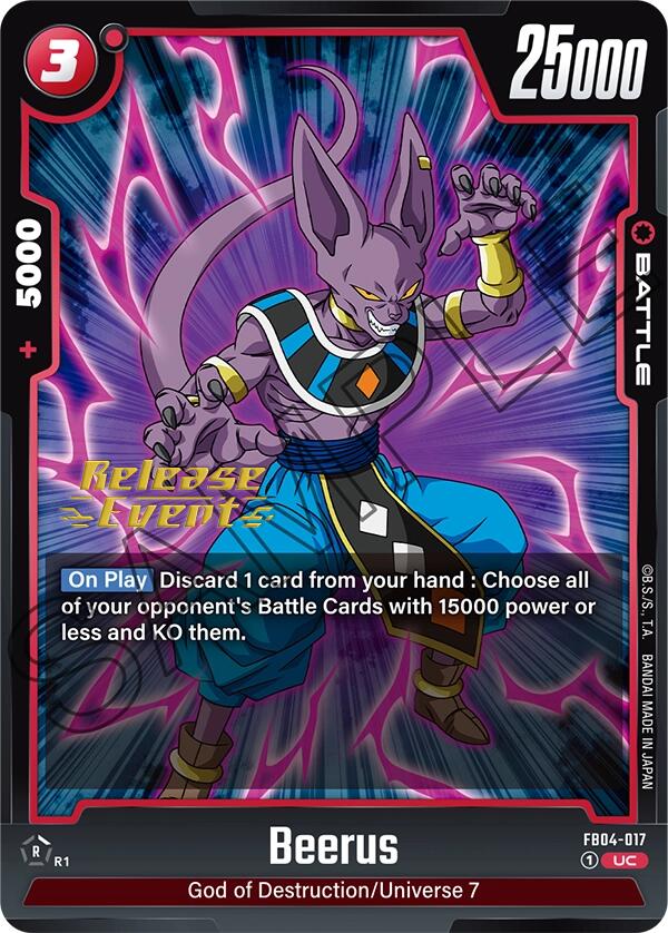 Beerus [Ultra Limit Release Event Cards] | Cards and Coasters CA