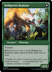 Invasion of Ixalan // Belligerent Regisaur [March of the Machine] | Cards and Coasters CA