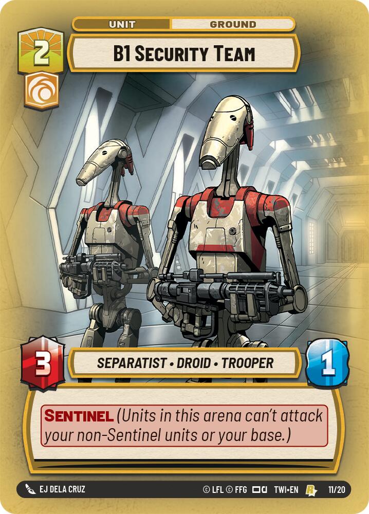 B1 Security Team (11/20) [Twilight of the Republic: Weekly Play] | Cards and Coasters CA