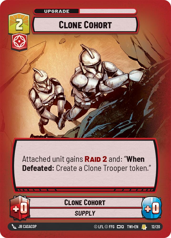 Clone Cohort (12/20) [Twilight of the Republic: Weekly Play] | Cards and Coasters CA