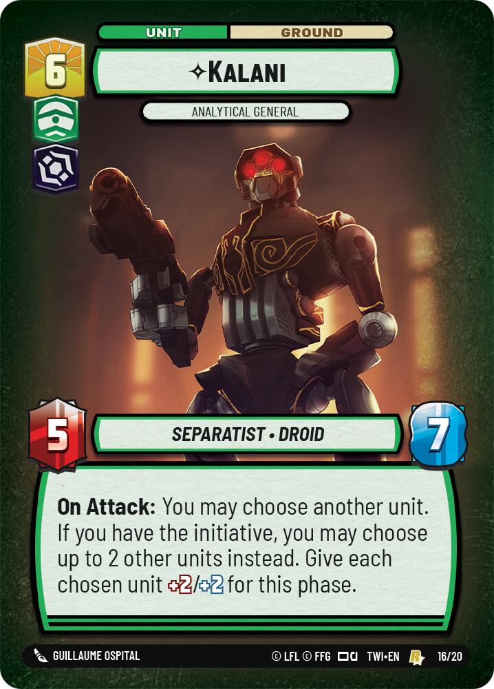 Kalani - Analytical General (16/20) [Twilight of the Republic: Weekly Play] | Cards and Coasters CA