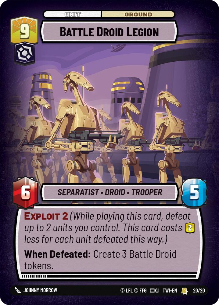 Battle Droid Legion (20/20) [Twilight of the Republic: Weekly Play] | Cards and Coasters CA