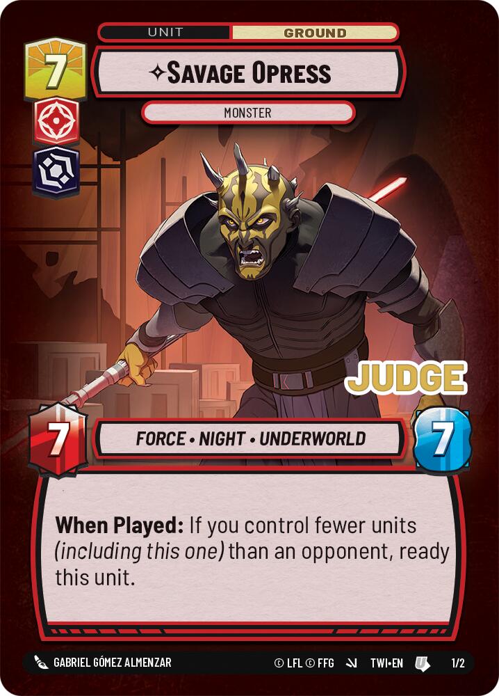 Savage Opress - Monster (1/2) (1/2) [Judge Promos] | Cards and Coasters CA