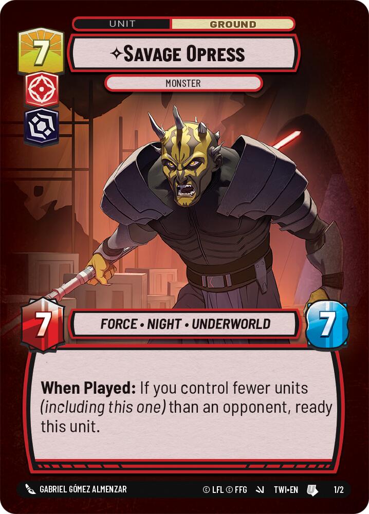 Savage Opress - Monster (1/2) (1/2) [Store Showdown Promos] | Cards and Coasters CA
