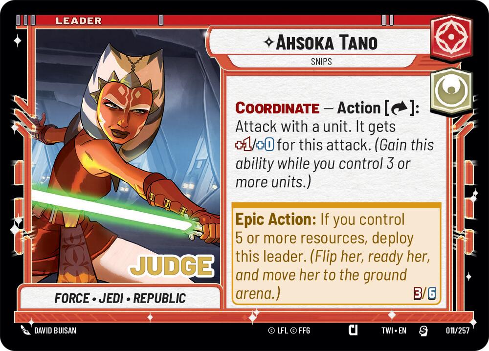 Ahsoka Tano - Snips (011/257) [Judge Promos] | Cards and Coasters CA