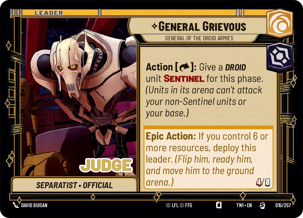General Grievous - General of the Droid Armies (002/002) (Prerelease) (002/002) [Twilight of the Republic Promos] | Cards and Coasters CA