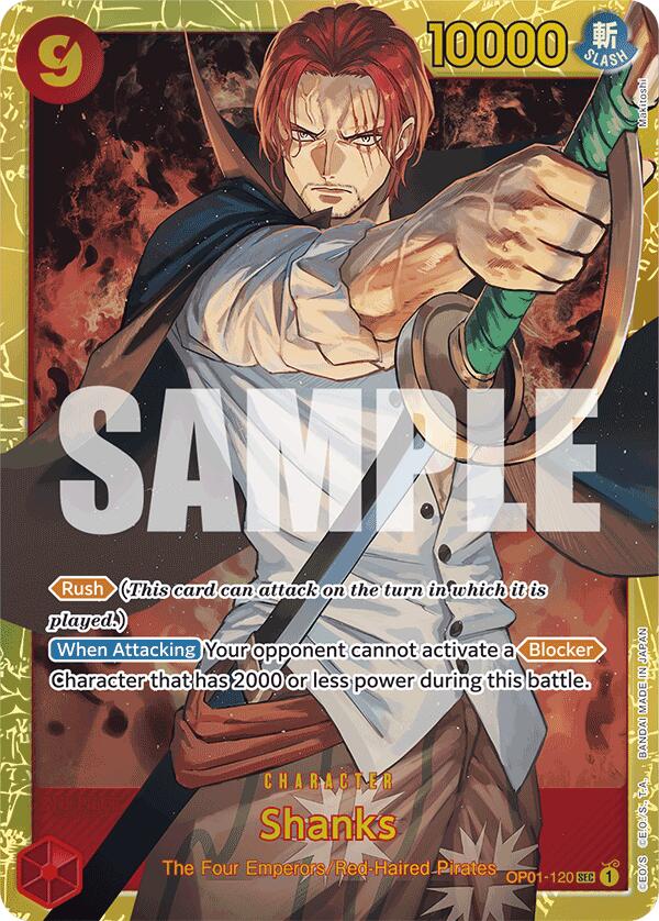 Shanks (OP01-120) (Reprint) [Premium Booster -The Best-] | Cards and Coasters CA