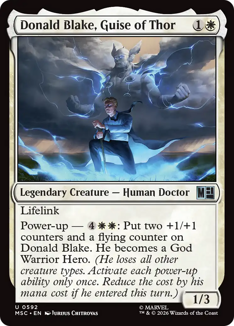 Donald Blake, Guise of Thor [Marvel Super Heroes Commander] | Cards and Coasters CA