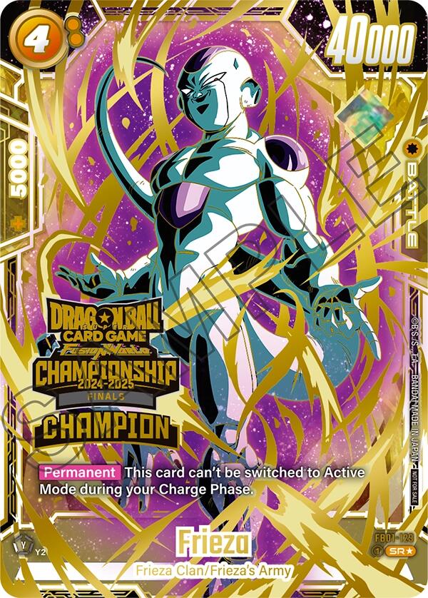 Frieza (FB01-129) (Championship 2024-2025 Finals Champion) [Tournament and Championship Promos] | Cards and Coasters CA